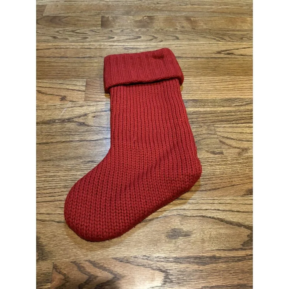 Wondershop Target Christmas Stocking Red Cable‎ Knit Letter Q Monogram 18
